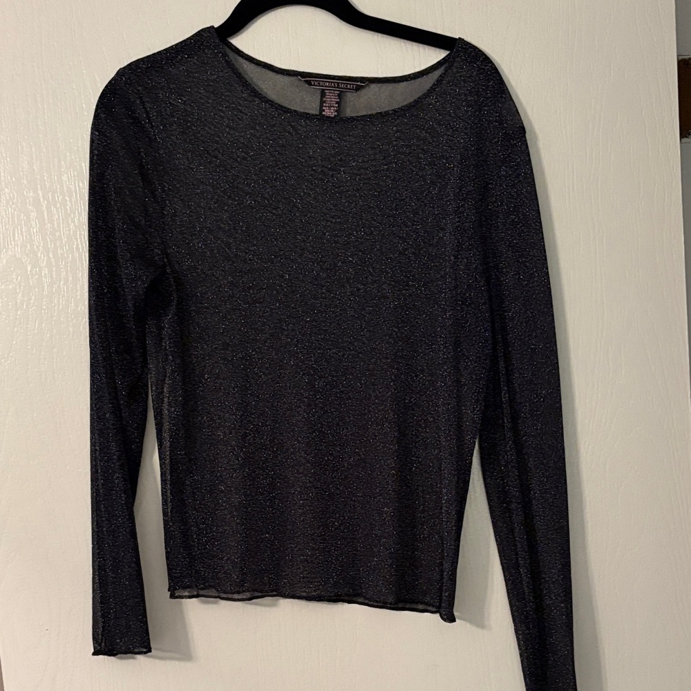 Victoria secret Elegant Black Long Sleeve Top. Small